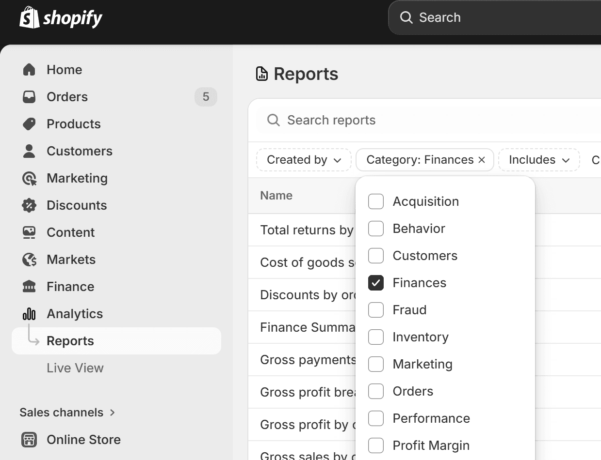 shopify-returns-finance-report-dashboard
